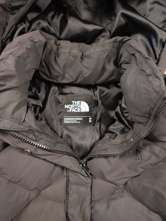 The North Face Miss Metro Parka Women’s Medium Black 550 Down Hooded Long - Picture 4 of 16